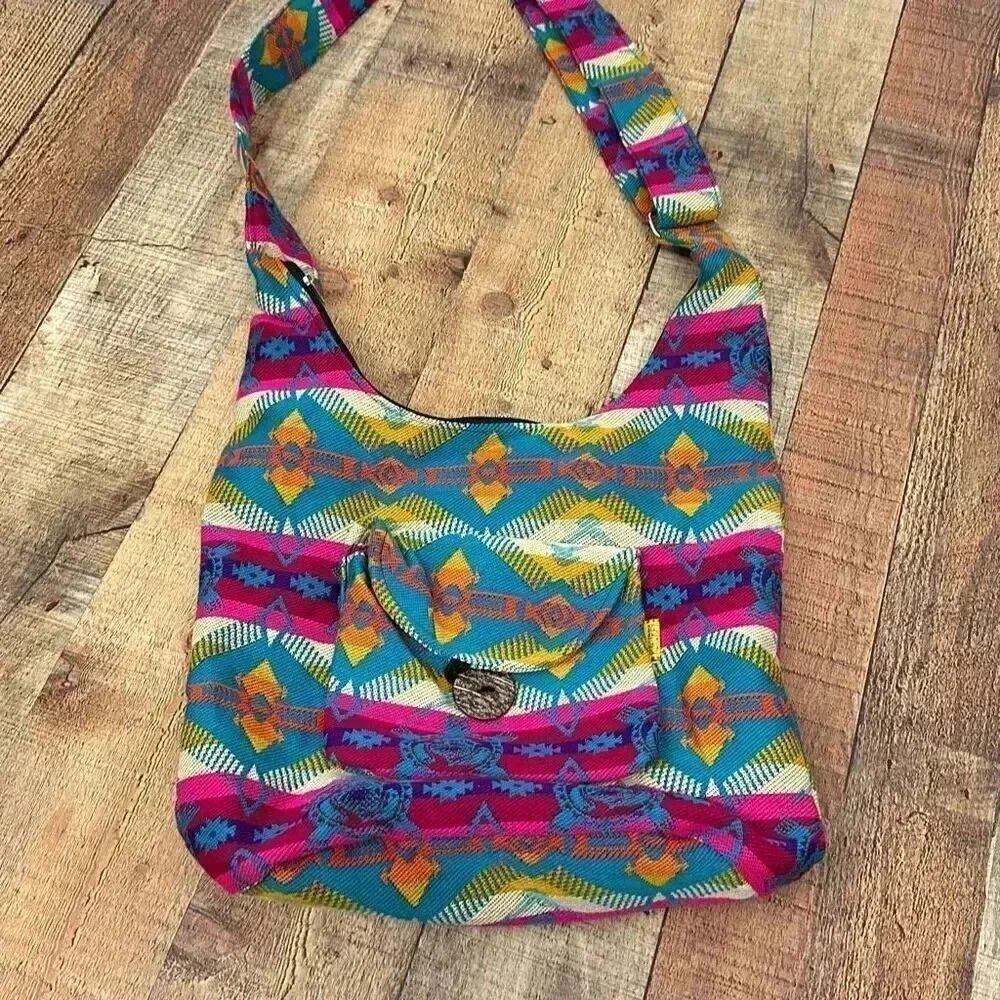 Rukuray Tribal Aztec Boho Crossbody Bag